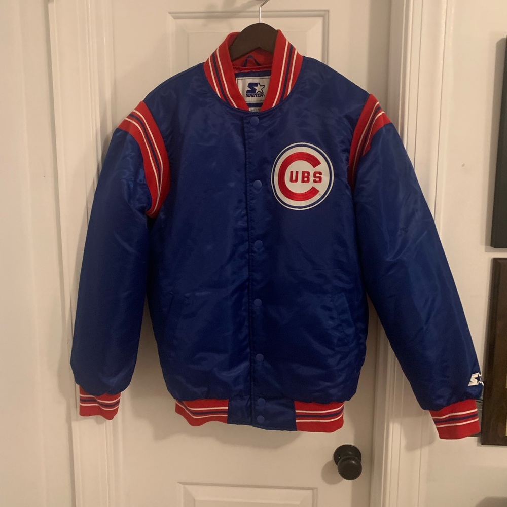 STARTER Chicago Cubs Satin Bomber